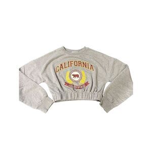 Derek Heart California Golden State cropped lightweight sweatshirt size Small